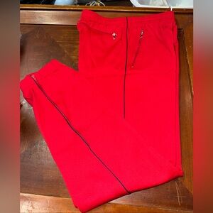 Vintage LL Bean Track Pants Joggers Zips On Bottom Women Small Cotton Blend USA